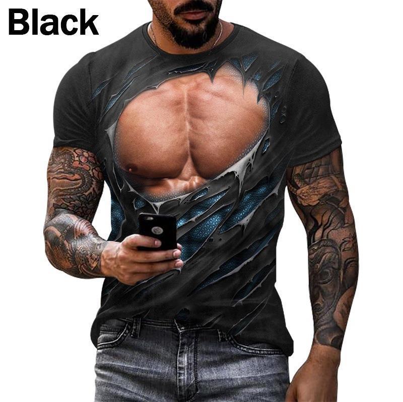 Muscular Man 3D Digital Print T-shirt