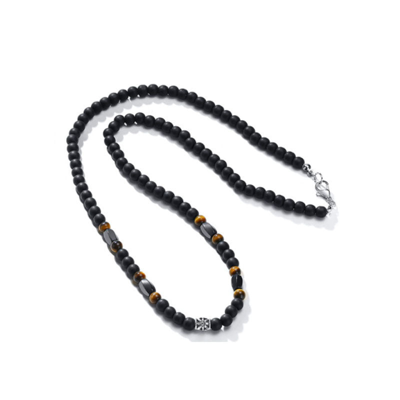 Volcanic Rock Black Matte Necklace