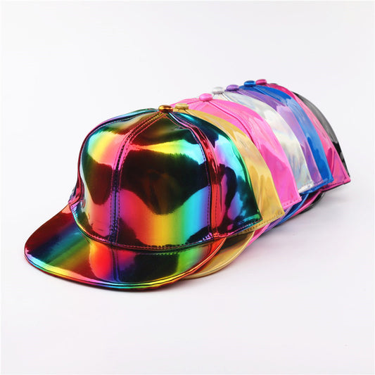 Laser Flat Brim Reflective Street Hip Hop Hat