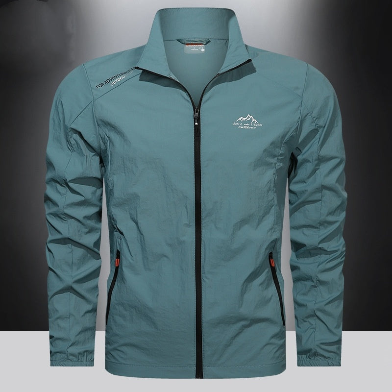 Men's Ultra-thin Stand Collar Sun-protective Quick-drying Breathable Sports Jacket