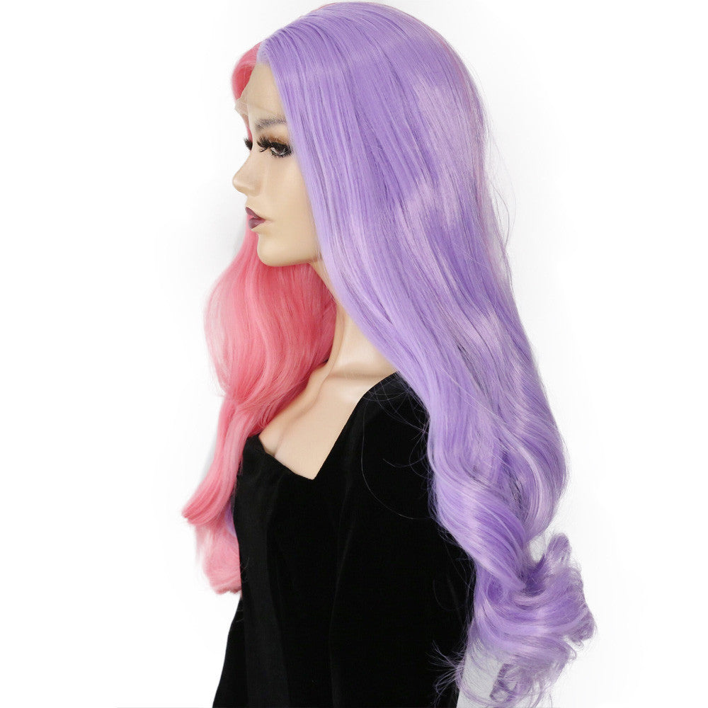 Two-tone Long Wavy Hair Lace Wig