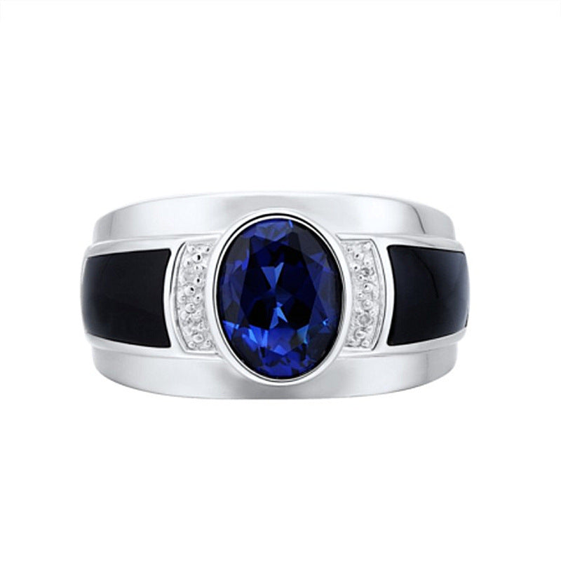 Platinum Plated Luxury Sapphire Ring