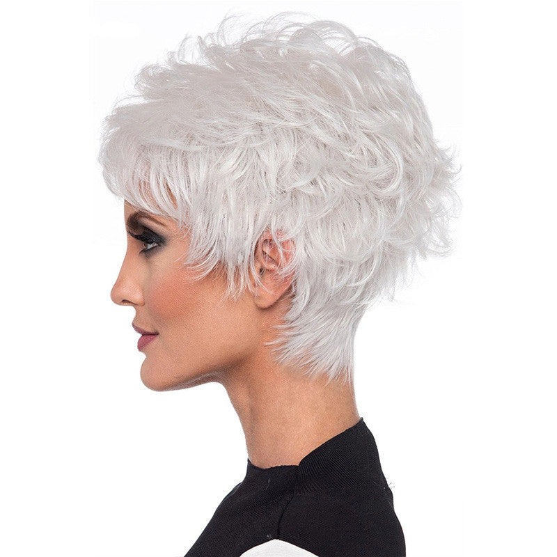 White Chemical Fiber High Temperature Silk Wig