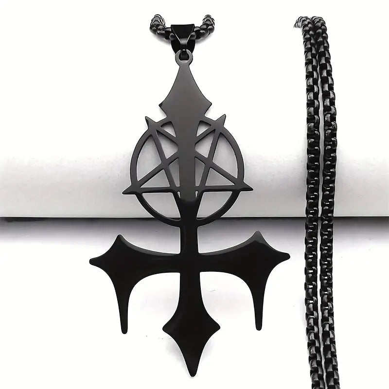 Stainless Steel Pentagram Necklace.