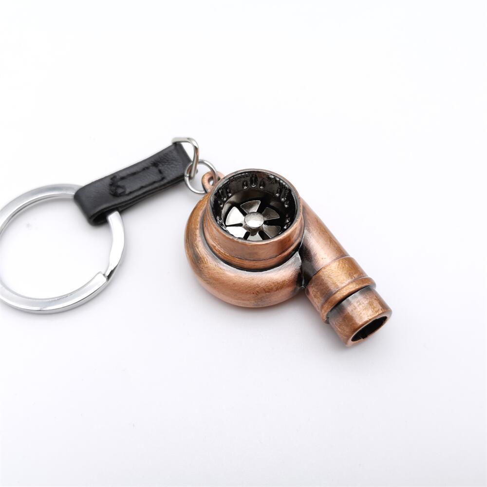 Car Turbo Whistle Alloy Metal Keychains