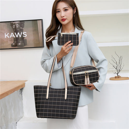 Texture Shoulder Bag Four-piece Set