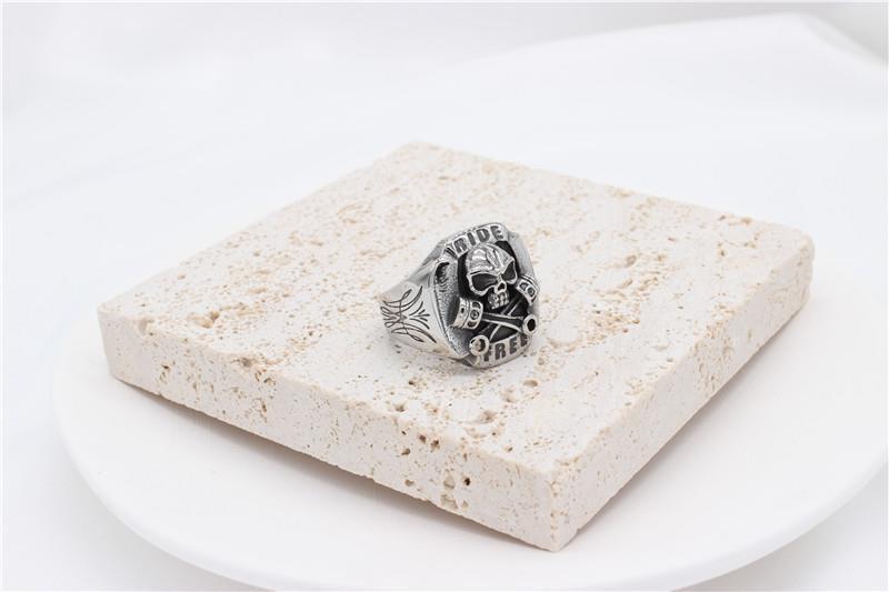 Motorcycle Skull Titanium Steel Ring