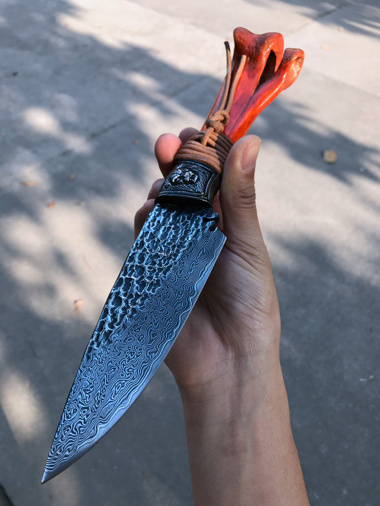 Hand Forged Indian Patterned Steel Knife