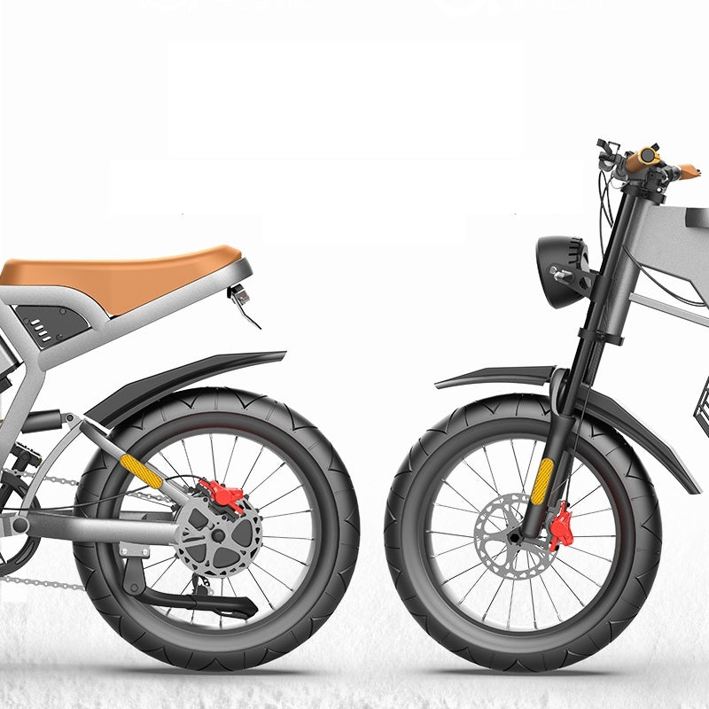 Electric Bicycle With 20 Inch Large Tires and Seven Stage Transmission Assistance