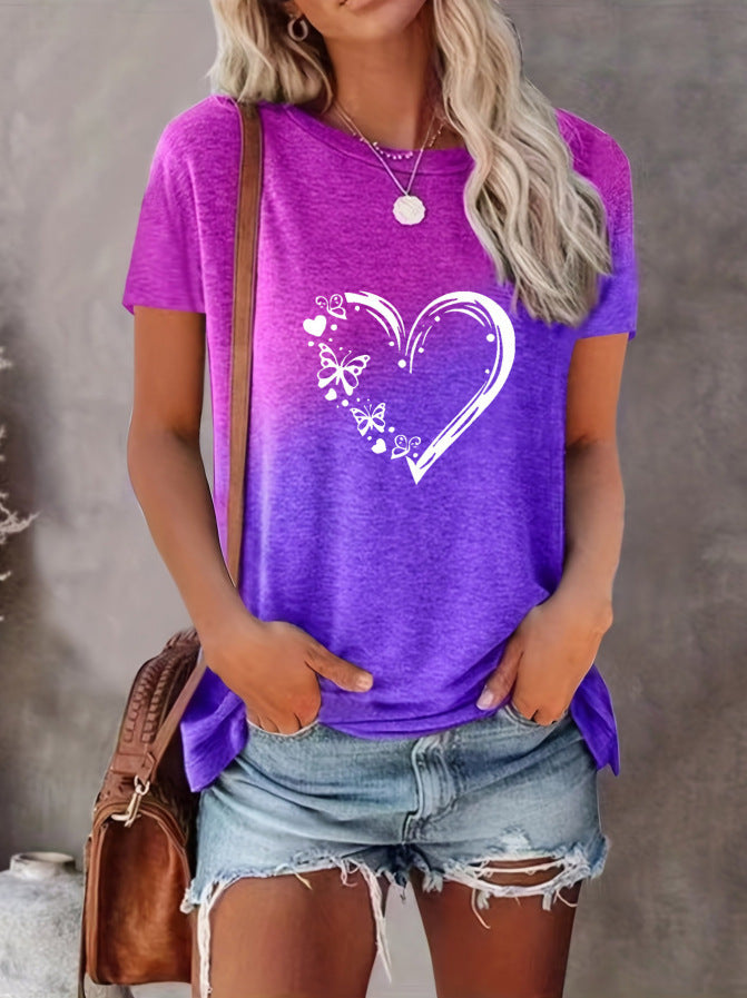 Love Gradient Printed T-shirt