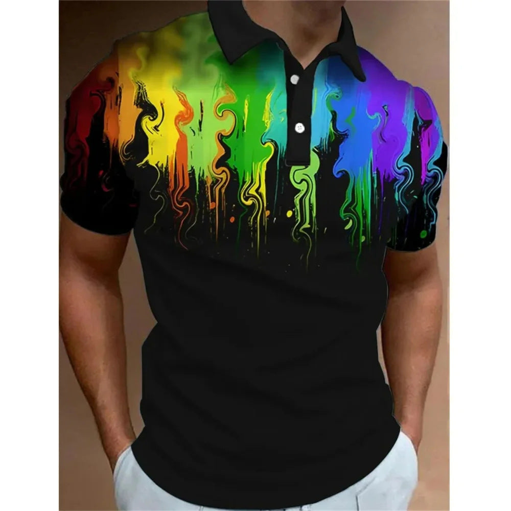 Men's 3D Rainbow Casual Shirt