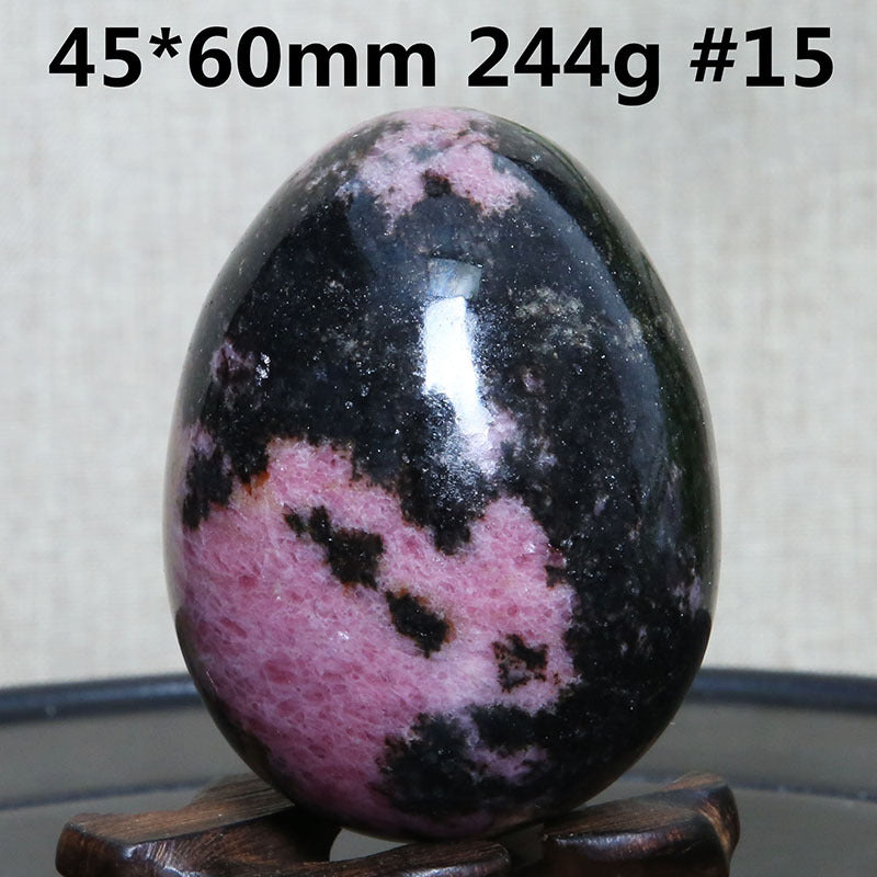 Natural Crystal Plum Tourmaline Stone Egg