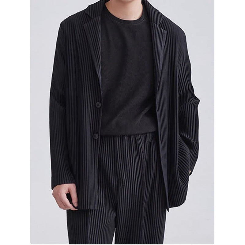 Pleated Suit Blazer