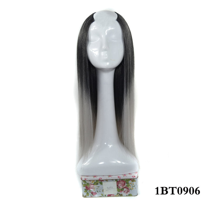 Long Straight Hair U-shaped Half Headgear