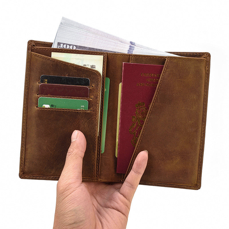 Leather Passport Mad Horse Wallet