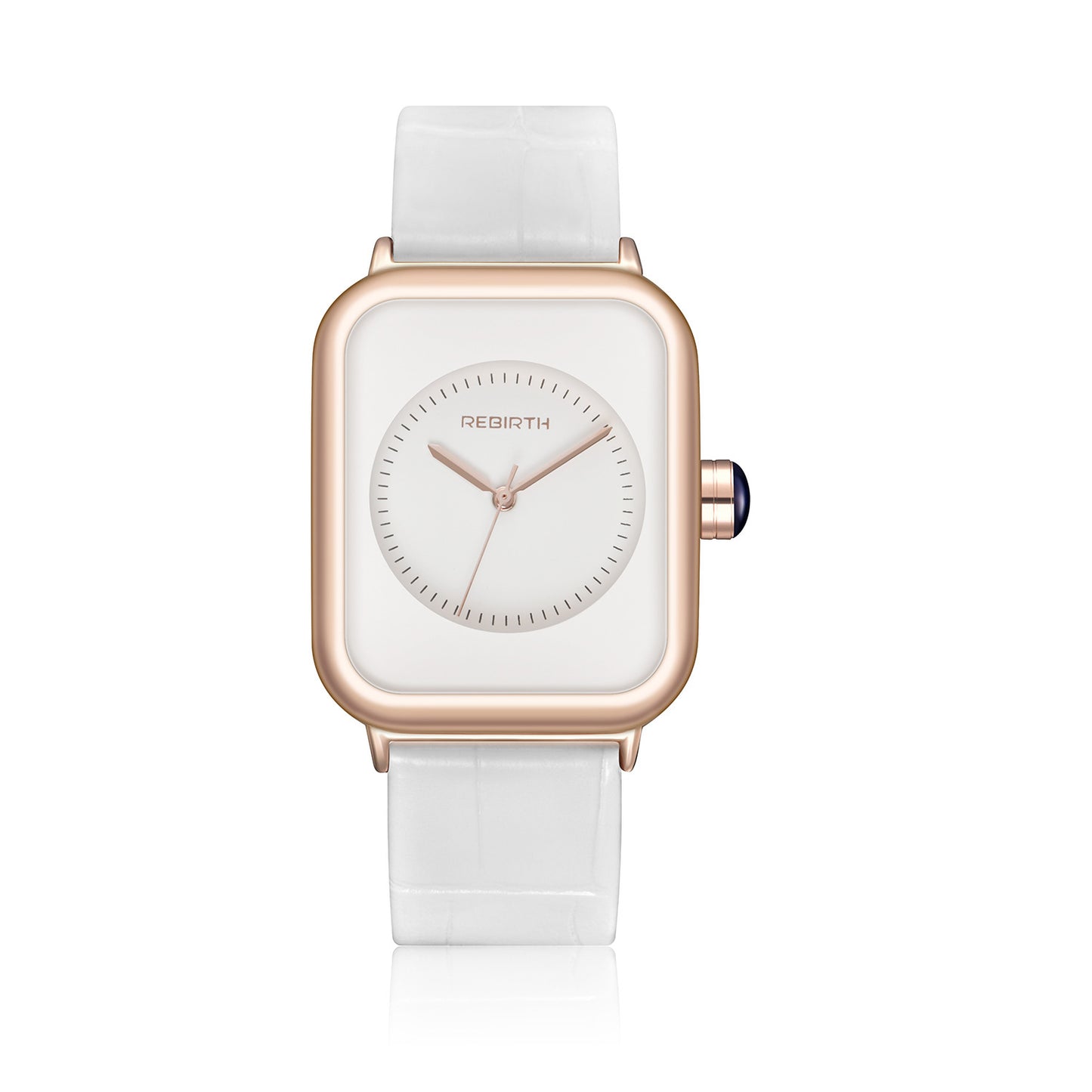 Rectangular White Ladies Watch