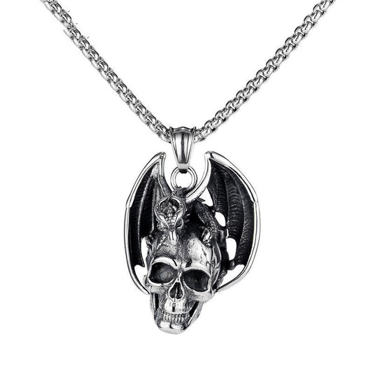 Dragon Skull Pendant Necklace