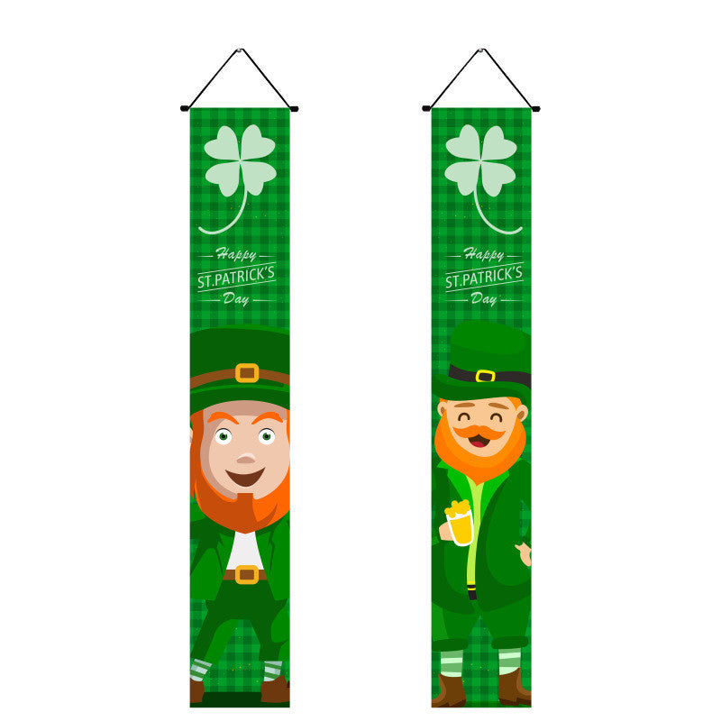 Irish National Day Porch Couplet With Flag