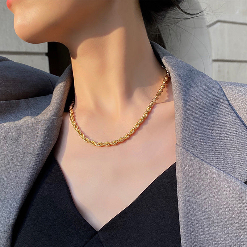 Gold Thick Necklace