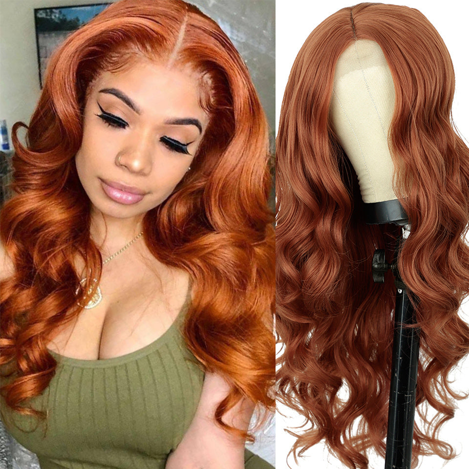 Medium Wavy Curly Synthetic Fiber Wig