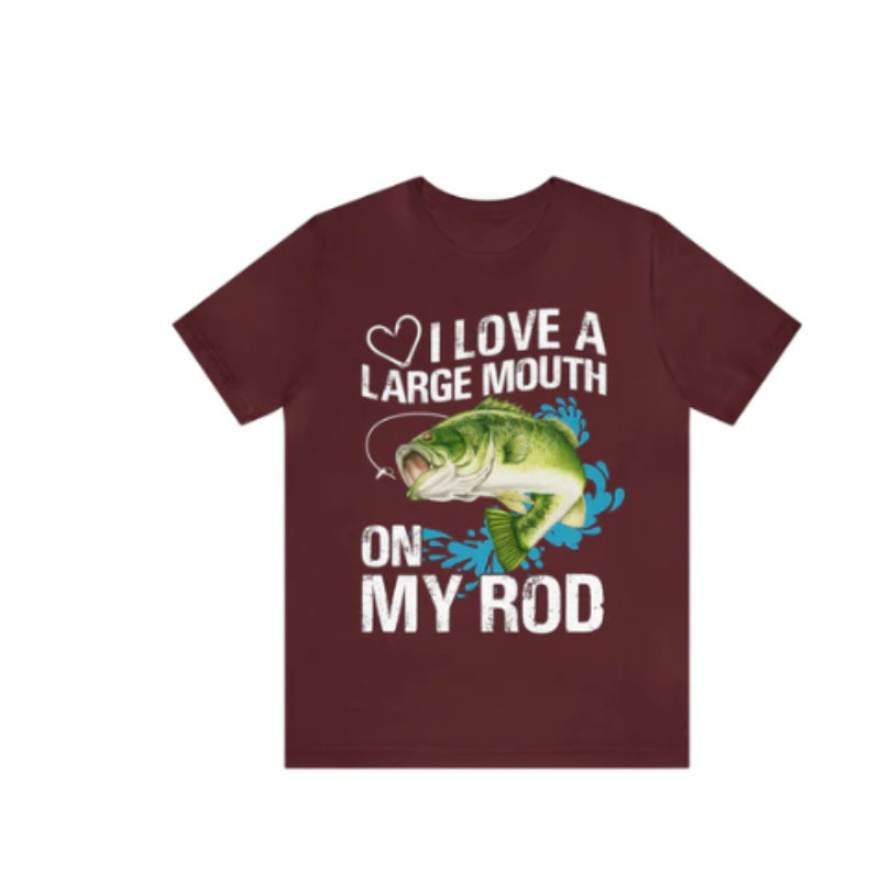 I Love a Large Mouth on my Rod Fisherman T-Shirt