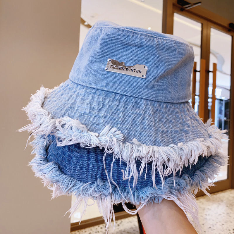 Washed Old Frayed Edge Bucket Hat