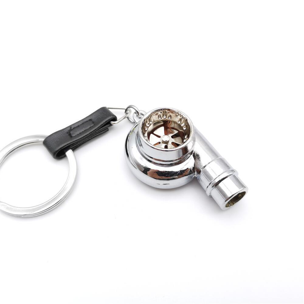 Car Turbo Whistle Alloy Metal Keychains