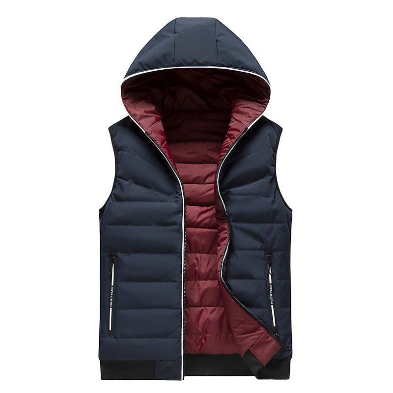 Casual Hooded Cotton Vest