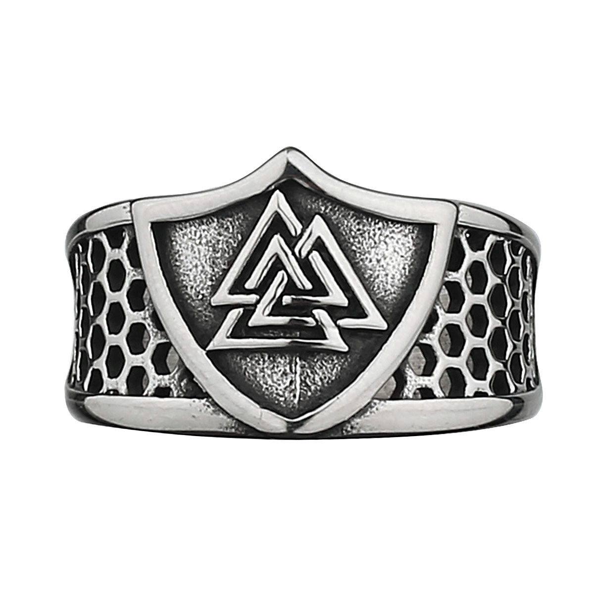 Viking Warrior Shield Titanium Steel Ring