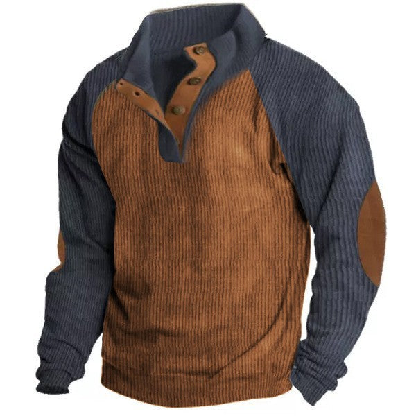 Men's Printed Stand Collar Sweatshirt