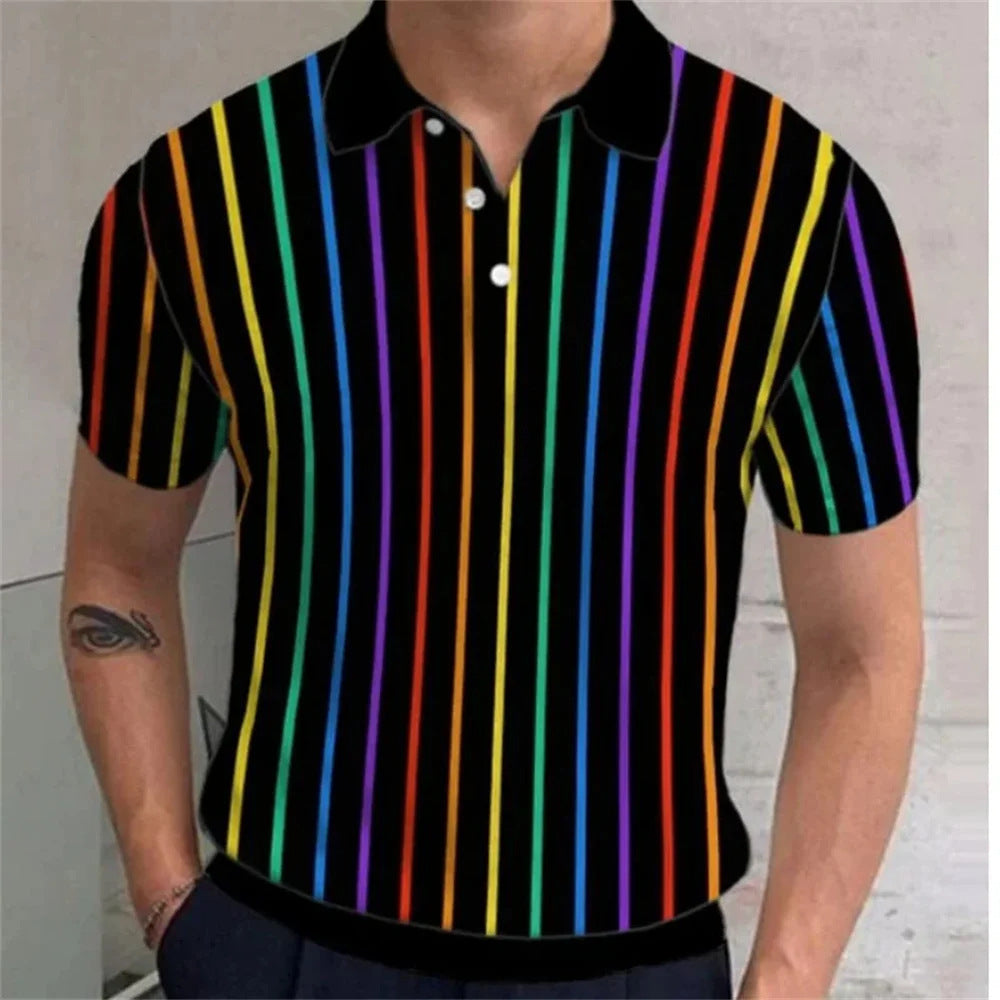 Men's 3D Rainbow Casual Shirt