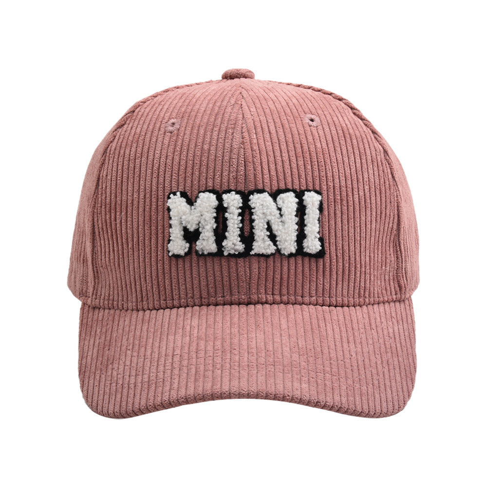 MAMA Parent-child Embroidered Corduroy Baseball Cap