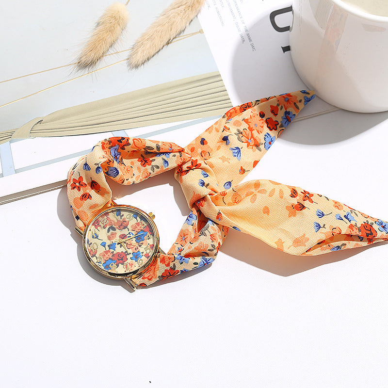 Floral Wrap Ribbon Watch