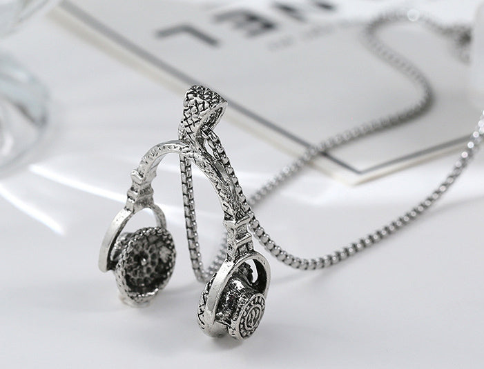 Stainless Steel Headphone Necklace