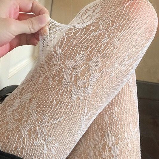 Hollow Lace Mesh Stockings