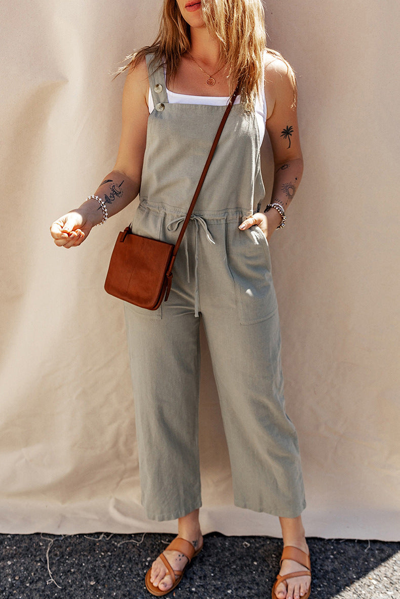 Solid Color Camisole Jumpsuit