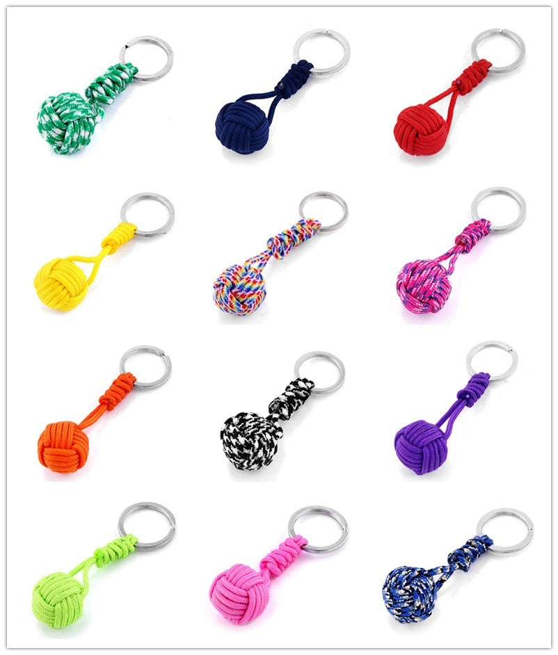 Monkeys Fist Ball Rope Keychain