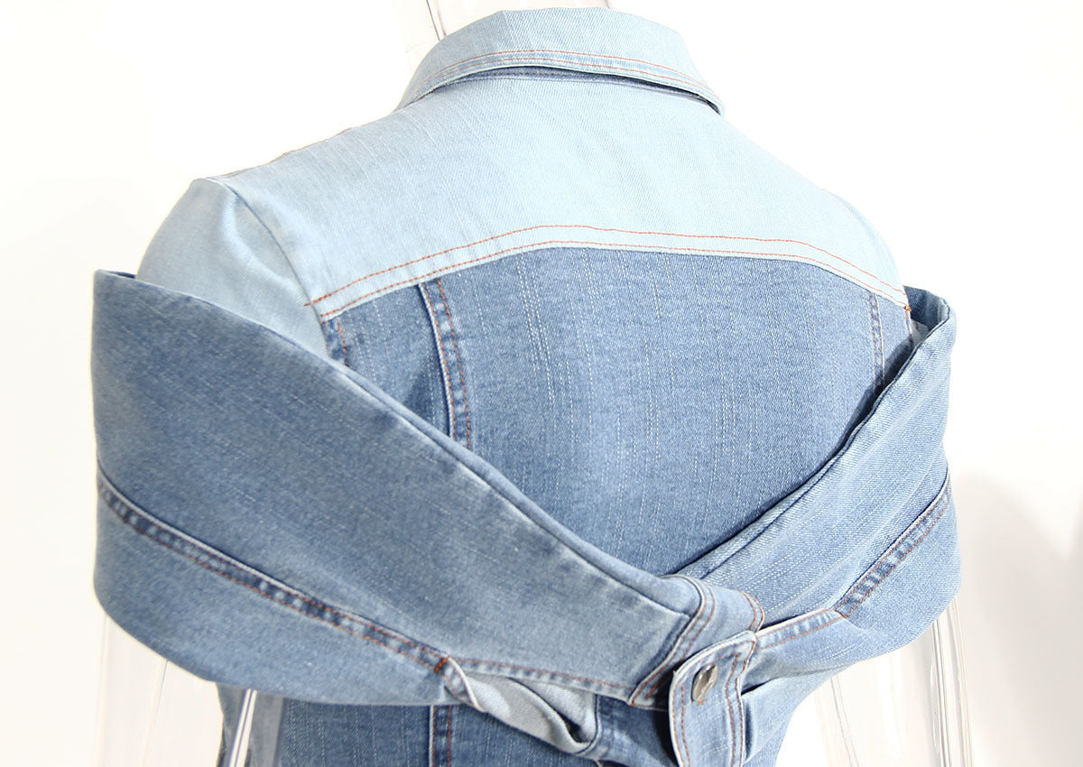 Sweet Cool Bandage Denim Shirt