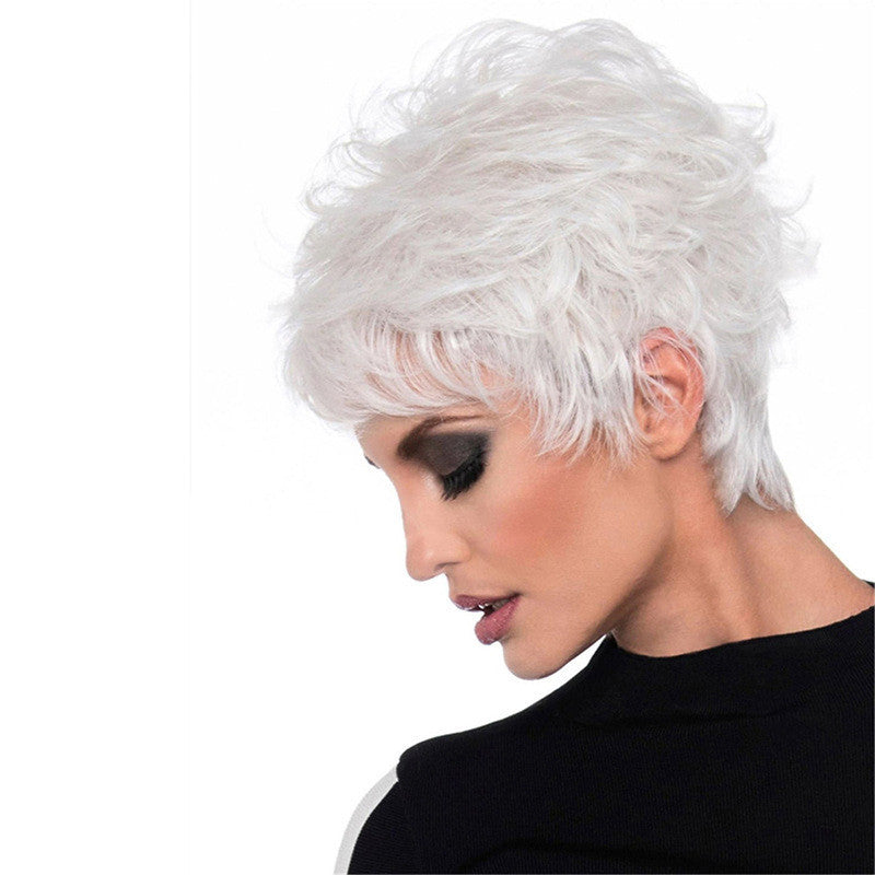 White Chemical Fiber High Temperature Silk Wig