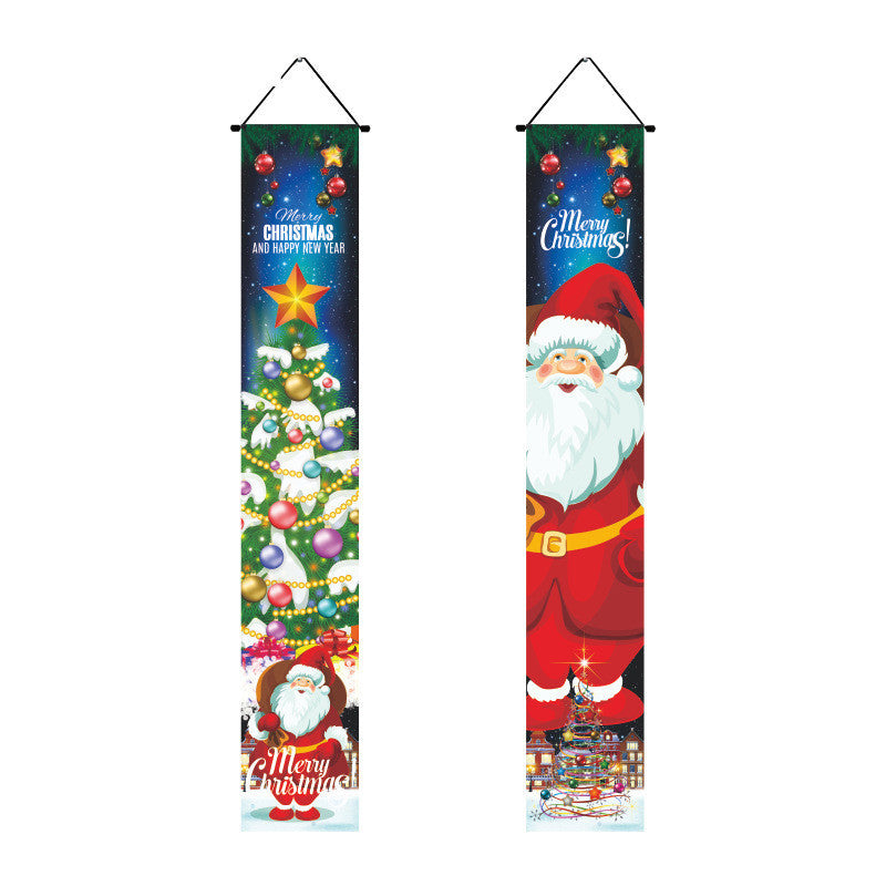 Christmas Couplet Curtain Flag