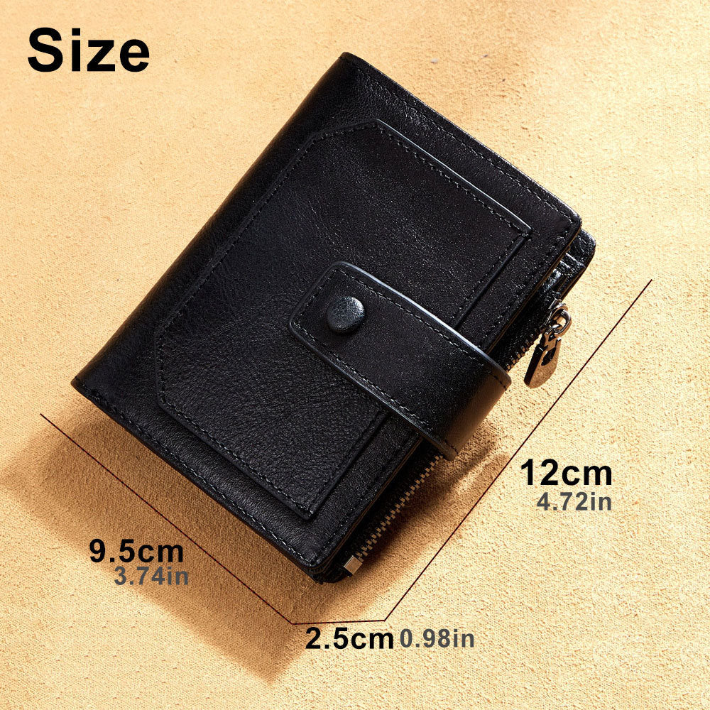 Men's Leather Three Fold Multi Card Space Wallet