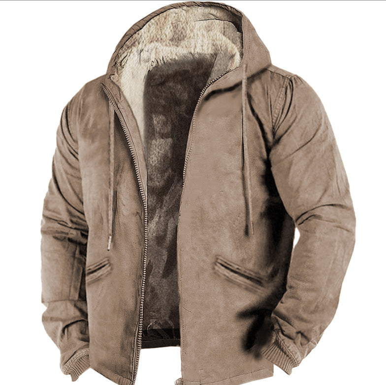 Fleece-lined Thick Winter Clothes Cotton-padded Coat