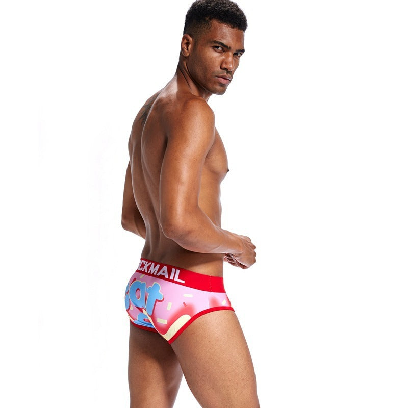 Men's Low Waist Printed Briefs