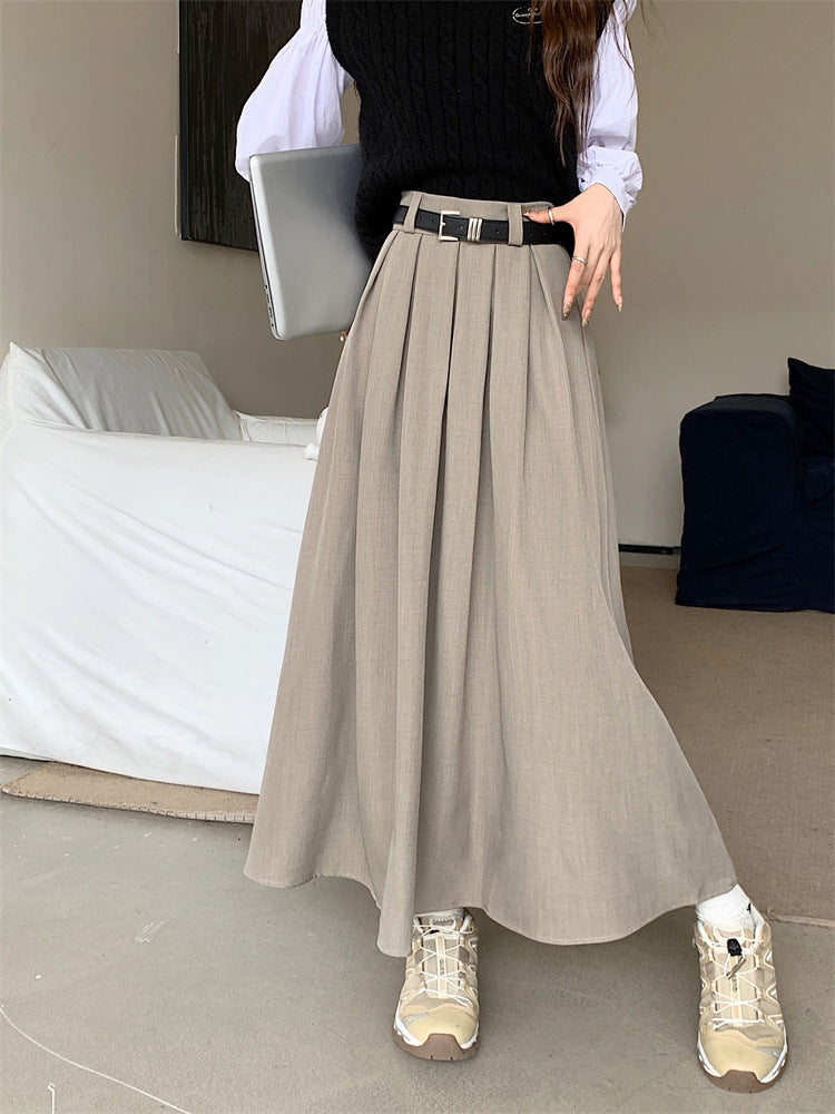 Slim Fit Temperament Midi Skirt