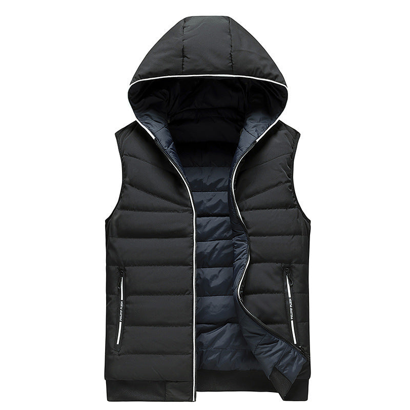 Casual Hooded Cotton Vest