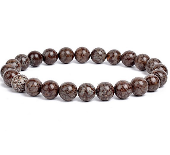 Unisex 8mm Agate Beads Bracelet