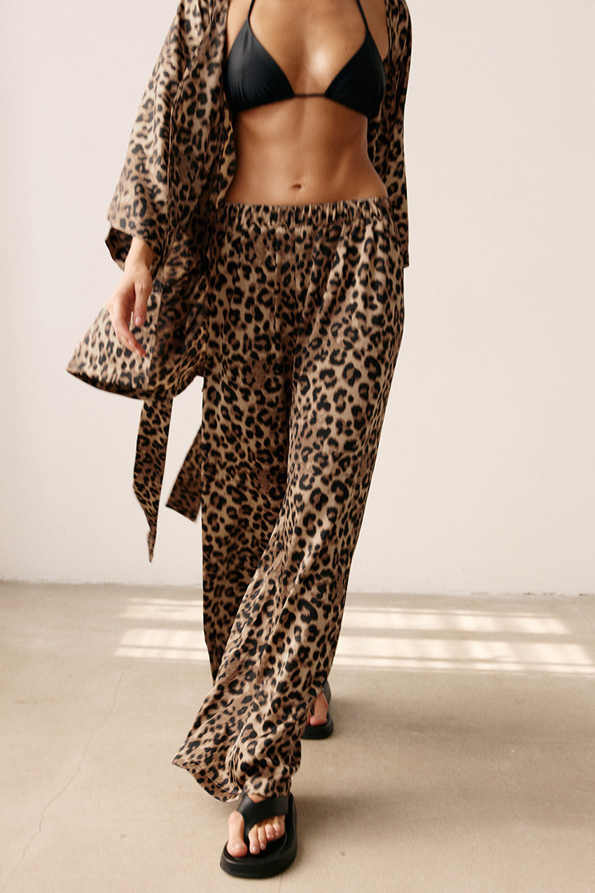 Leopard Print Loose And Breathable Pajama Set