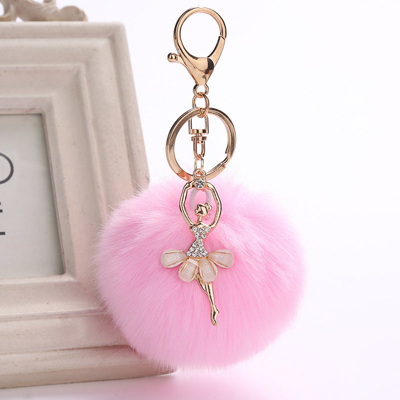 Ballerina Puff Keychain