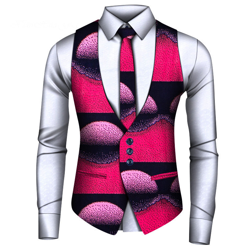 Men's Shirt Vest Tie Three-piece Set