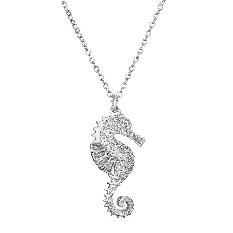 Zircon Seahorse Necklace